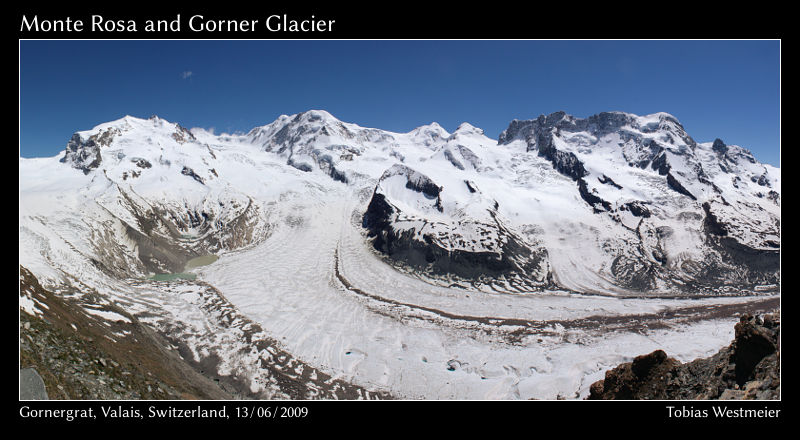 Monte Rosa and Gorner Glacier