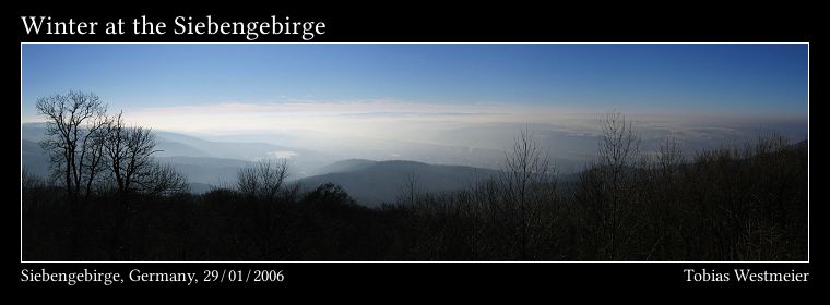 Siebengebirge in Winter