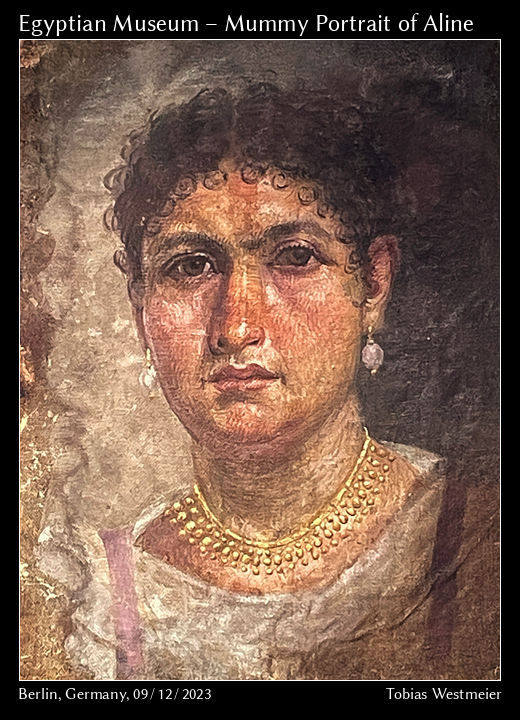 Mummy portrait of a woman named Aline